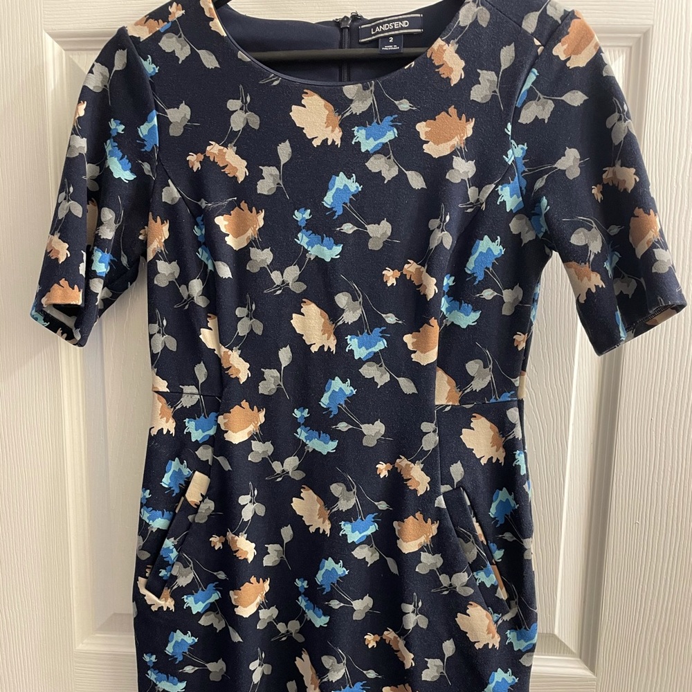 LANDSEND Blue Dress with POCKETS!!!